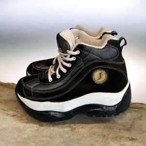 Vintage Street Flyers Retractable Roller Skate Shoes Y2K Black/ White M 7 / W 9